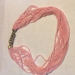 Pink beaded necklace